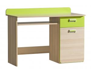Dolmar Písací stolík Lorento L10 Farba: Jaseň coimbra / zelená