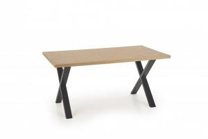 Jedálenský stôl APEX dyha dub / čierna Halmar 160x90 cm