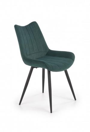 Jedálenská stolička K388 zamat / čierna Halmar Tmavo zelená