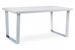 Jedálenský stôl 150x90 cm AT-2088 WT biela / chróm Autronic