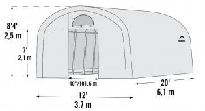 Fóliovník SHELTERLOGIC 3,7x6,1 m PE Dekorhome #1 small