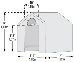 Fóliovník Shelterlogic 1,8x1,2 m PE Dekorhome #2 small