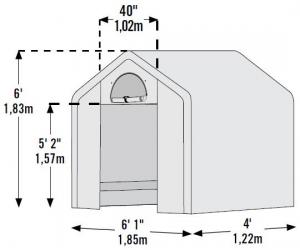 Náhradná plachta pre fóliovník Shelterlogic 1,8x1,2 m PE Dekorhome #2 small