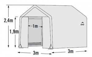 Náhradná plachta pre fóliovník 3x3 m PE Dekorhome #1 small