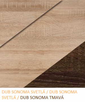 WIP Komoda NOTTI 02 Farba: Dub sonoma svetlá / dub sonoma svetlá / dub sonoma tmavá