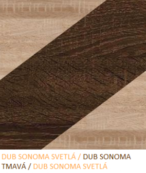 WIP Komoda NOTTI 02 Farba: Dub sonoma svetlá / dub sonoma svetlá / dub sonoma tmavá #3 small