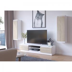 ArtAko TV stolík Clips K160 biela/dub sonoma