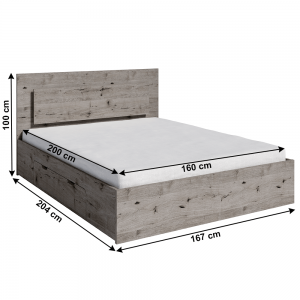 Posteľ TOGOS 160x200 cm dub welingtonTempo Kondela #1 small