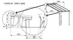 Hliníková pergola 300 cm antracit / polykarbonát Dekorhome 300 cm #1 small