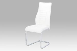 Jedálenská stolička HC-955 ekokoža / chróm Autronic Biela