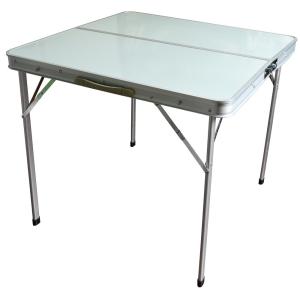 Kempingový stôl MDF / hliník Rojaplast 80x80x70 cm