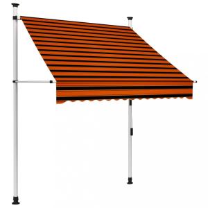 Ručne zaťahovacia markíza oranžová / hnedá Dekorhome 250 cm #1 small