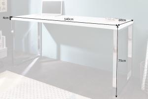 Písací stôl biela Dekorhome 140x60 cm