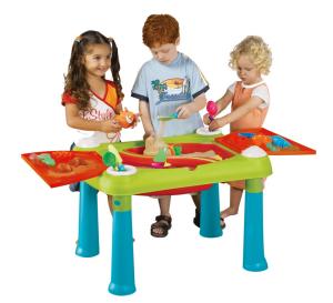 KETER Detský stôl LIVELY TABLE | tyrkysovočervená